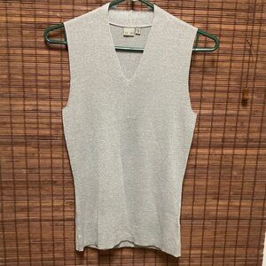 Elegant Silver Sleeveless Top